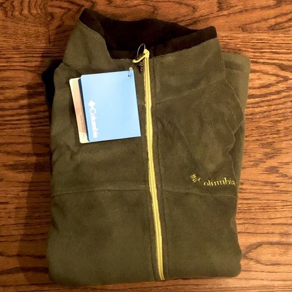 COLUMBIA Men's Olive Green Black Full Zipper Jacket NWT Sz XL - Picture 3 of 10